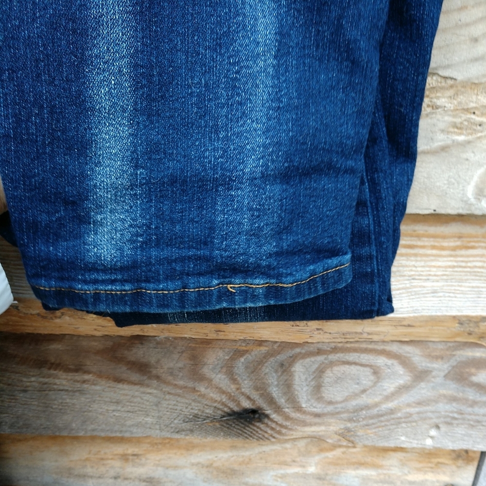 VINTAGE HARLEM Size 20 Dark Wash Skinny Distressed Jeans Stretch EUC - Picture 12 of 12